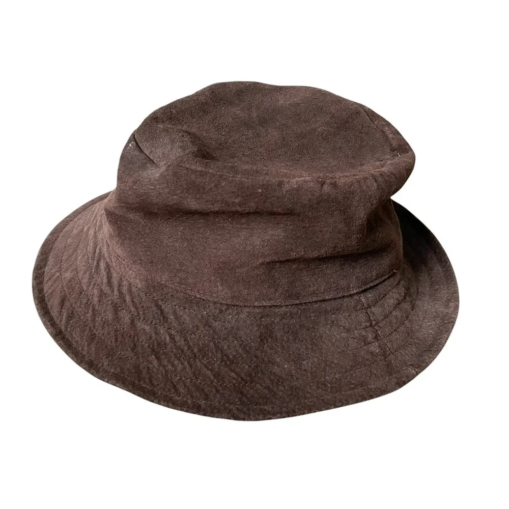 J CREW Vintage Brown Suede Bucket Hat S